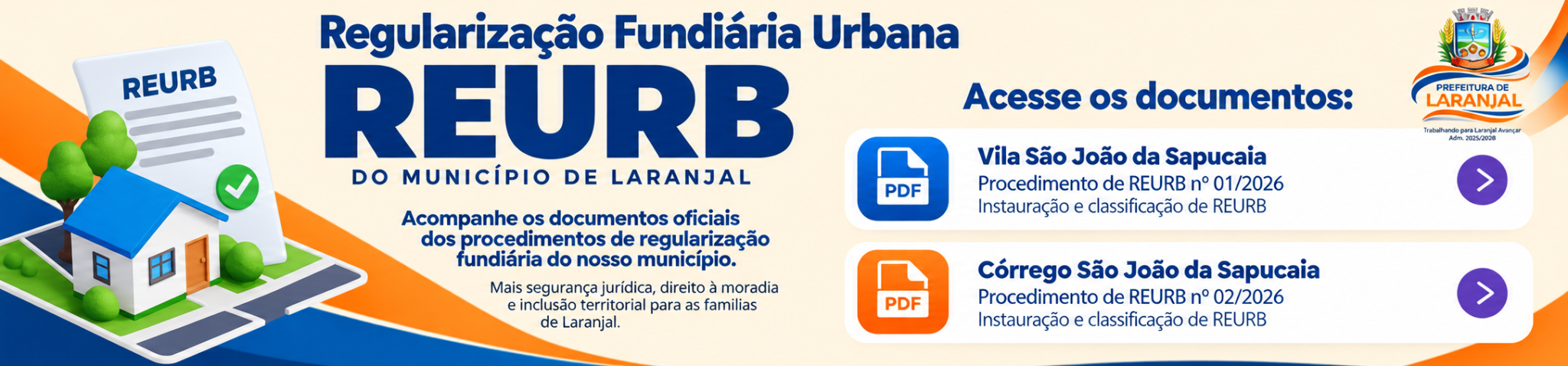 Banner Municipal de Regularização Fundiária REURB
